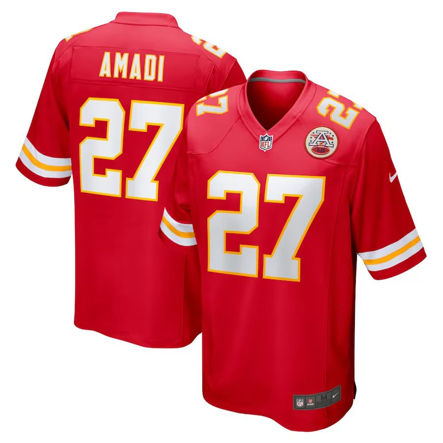 Men Kansas City Chiefs #27 Ugo Amadi Nike Red Home Game Player NFL Jersey